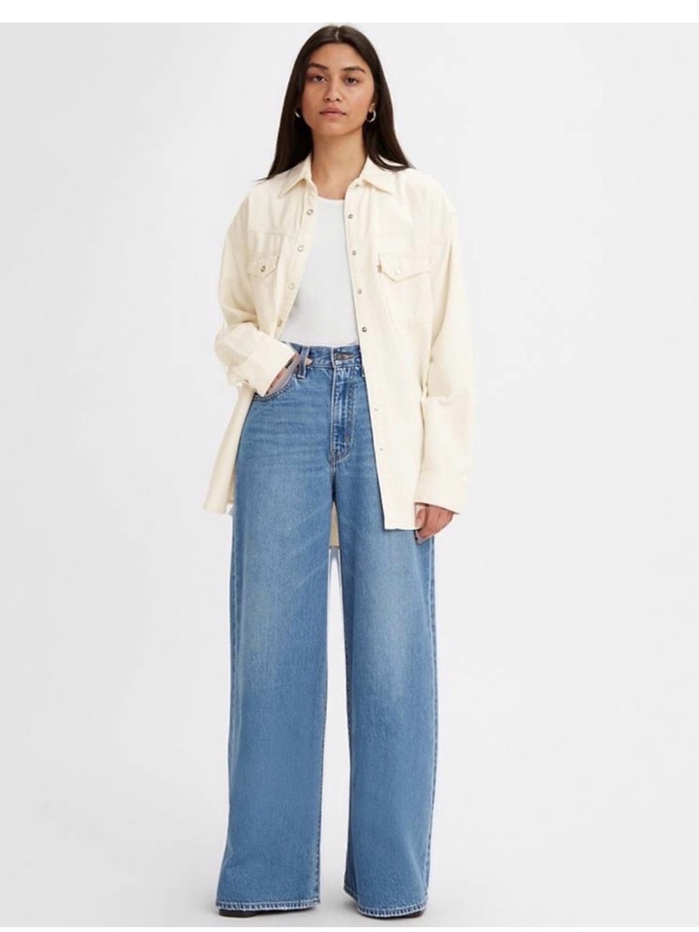 XL Flood Levi’s Wide Leg Lightweight Denim Relaxed High Rise